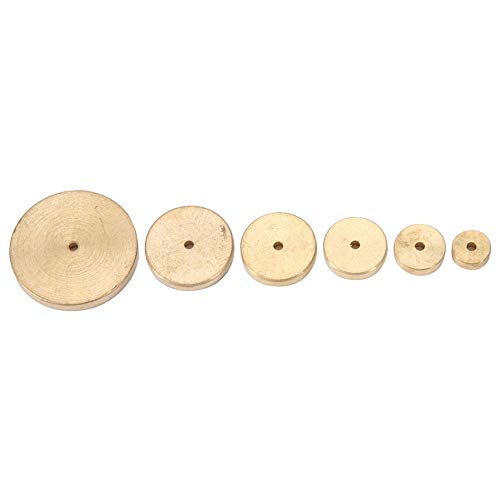 ANKROYU Lederhandwerks -Messing Spacer Set Professionelles DIY -Rundlinien -Markierungswerkzeug für Lederbearbeitung und Kantenstich breites schmales Loch 6 -teiliges Kit (Ein Satz breiter Löcher (6 von ANKROYU