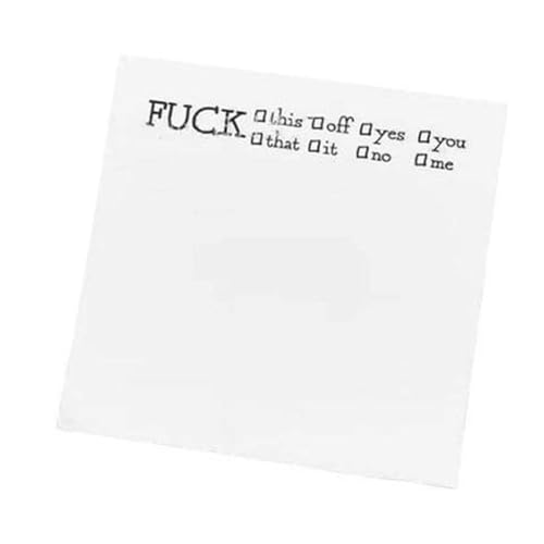 ANKROYU Lustige Sticky Note Pad Stylische humorvolle Memo -Pads für Office Home Schreibtisch Lieferungen Kleberpapier 50 Seiten Multifunktionale Neuheiten Notizbilder (Typ 4) von ANKROYU