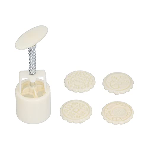 ANKROYU Mondkuchenformen Nicht -Stick -Schokoladenpudding -Backwerkzeuge Set aus 4 ABS -Plastik -verzinkte Eisen DIY Dessert Macher für Heimbäcker Kinderparty (Mooncake Formmond Farbe Rose) von ANKROYU