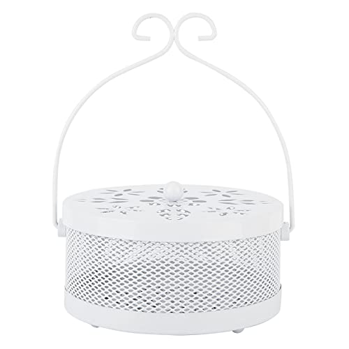 ANKROYU Mückenspiralenhalter, Aschehalter aus Metall, rund, tragbar, Räucherstäbchenbox mit einziehbarem Griff, hohles Blumendesign, für den Innen- und Außenbereich, Schwarz/Weiß o ANKROYU Mückenspiralenhalter, Aschehalter aus Metall, rund, tragbar, Räucherstäbchenbox mit einziehbarem Griff, hohles Blumendesign, für den Innen- und Außenbereich, Schwarz/Weiß o von ANKROYU
