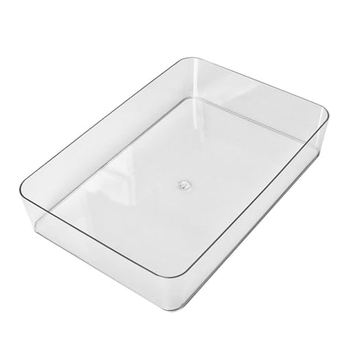 ANKROYU Organizer für rechteckige Schubladen klarer transparenter Plastiklager -Abteiler für Büroschreibtisch und Schrank Organizer Tablett Schreibwarenzubehör 5 x 17,5 x 26 cm ANKROYU Organizer für rechteckige Schubladen klarer transparenter Plastiklager -Abteiler für Büroschreibtisch und Schrank Organizer Tablett Schreibwarenzubehör 5 x 17,5 x 26 cm von ANKROYU