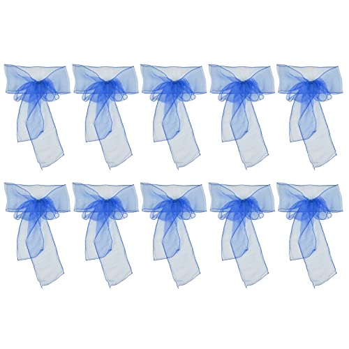 ANKROYU Organza Bankettstuhl Sash hochwertige elegante Hochzeitsfeier -ationsstuhl Bows Schärpe für Hochzeiten Bankette 270 cm 17 cm 10pcs (Rot) (Hellviolett) (Rosig) (Hellgelb) (Königsblau) von ANKROYU