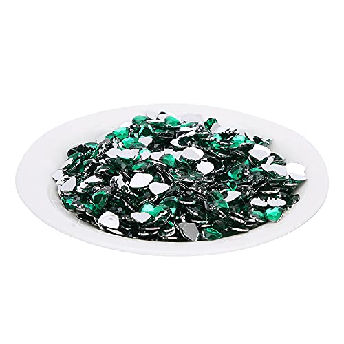 ANKROYU Point Back -Strasssteine DIY -Schmuck Making Kit 1000pcs herzförmige Strasssteine für Kleidungszubehör Dekoration Grüne Rosa 8mm (Grün) von ANKROYU
