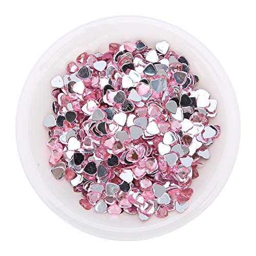 ANKROYU Point Back -Strasssteine DIY -Schmuck Making Kit 1000pcs herzförmige Strasssteine für Kleidungszubehör Dekoration Grüne Rosa 8mm (Rosenate) von ANKROYU