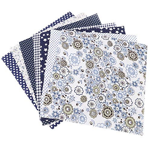 ANKROYU Premium 100 Baumwoll Batik Stoff Set 7pcs DIY Nähwerkskleidung Mehrzweckmaterial für Wohnkultur Kissenbedeckung Brieftasche 25x25 cm 50x50 cm (25 * 25 cm) (50 * 50 cm) von ANKROYU