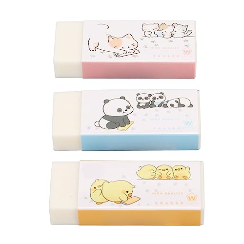 ANKROYU Premium White Pencil Eraser 3 Pack Soft Textur Hochleistungszeichnern Radiergummis für Künstler Studenten Büroarbeit Skizzieren und Verwendung von ANKROYU