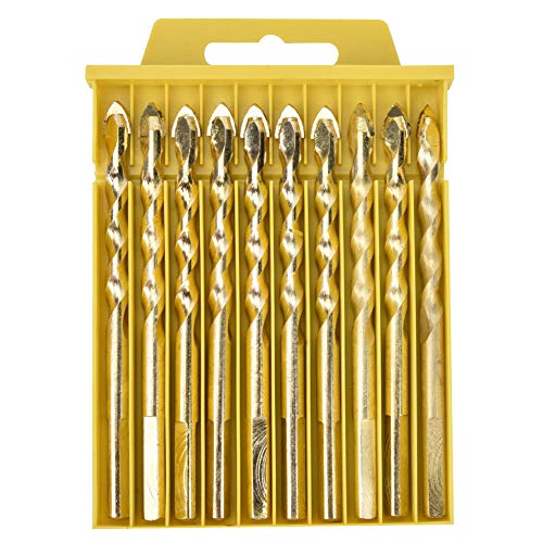 ANKROYU Professionelle Carbid -Twisted Bohrbits Set Hochgeschwindigkeit Stahl Multi Purpose Slotted Bohrbit für Keramikfliesen -Glas Holz Kunststoffwand 5pcs 10pcs 6mm 8 mm 10 mm 1 (10 Packungen 8 mm) von ANKROYU