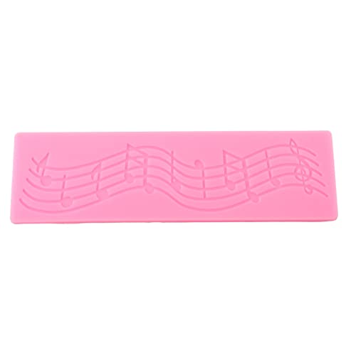 ANKROYU Professionelle Musik Note Spitze Silikonkuchen dekorieren Form Flexible Nicht -Stick -Fondantmatte für Hochzeits Geburtstagsfeier Backen Rosa 20x6x0.3cm von ANKROYU
