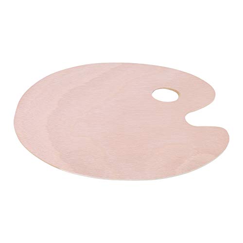 ANKROYU Professionelle ovale Holzkünstlerpalette Vintage Style Paint Mischtablett für Öl Acrylmalerei Erwachsene Anfänger Künstler Holzmaterial 30x40 cm große Größe von ANKROYU