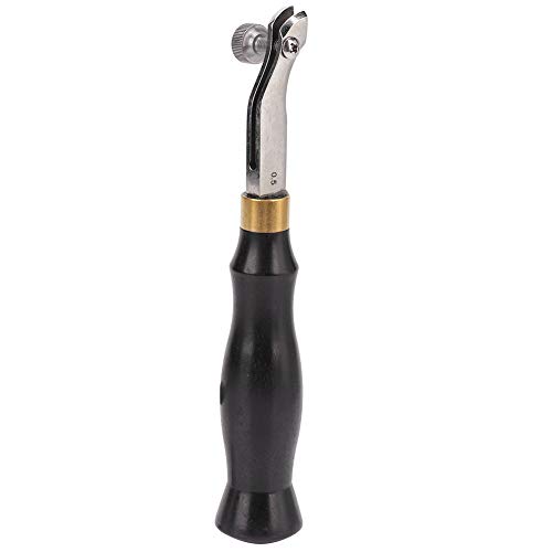 ANKROYU Professionelles Ebony -Griff verstellbarer Edelstahlkante Creaser Leder -Handwerkswerkzeug mit 3 Dicken Optionen für Lederbearbeitung DIY -Projekte hochwertige 304 Edelstah (0,5 mm Dicke) von ANKROYU