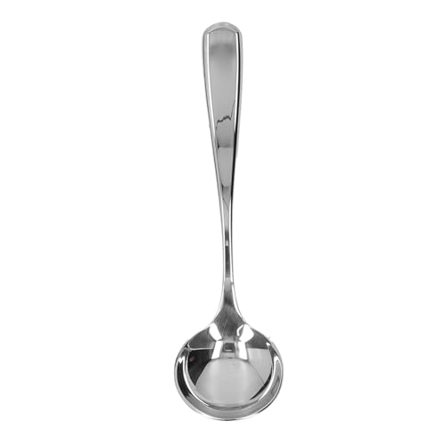 ANKROYU Professionelles Kaffee -Gupping -Löffel Edelstahlspiegel poliertes Barista -Werkzeug für Kaffeeverkostung Dessert serviert Rühre Milchschaum 155 mm Silber (Silber) von ANKROYU