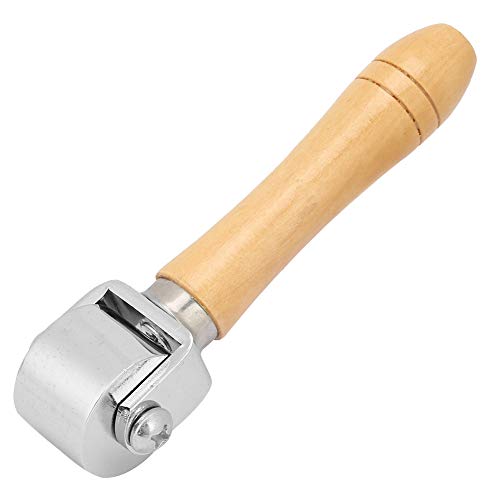 ANKROYU Professionelles Leder-Rollwerkzeug, Edelstahl, Lederkanten-Falter, Lederglätter für Lederhandwerk-DIY-Projekte, Holzgriff, 35 mm Rollendurchmesser (Kleine Größe (21x17cm / 8.3x6.7in)) von ANKROYU