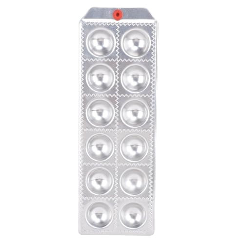 ANKROYU Ravioli Maker Press 12 Loch Round Aluminiumlegierung Knödel Pasta Maker Pelmeni Hersteller ideal für Heimküchen Restaurants Familienversammlungen Einfache Aufräumung Zeit s von ANKROYU