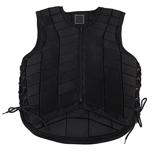 ANKROYU Reiterweste Schutzkörperpanzerung für Erwachsene Schockabsorption des Reitschutzes mit Nylonschaumpolster Ergonomisches Design für Reitsportarten Schwarz (L) von ANKROYU