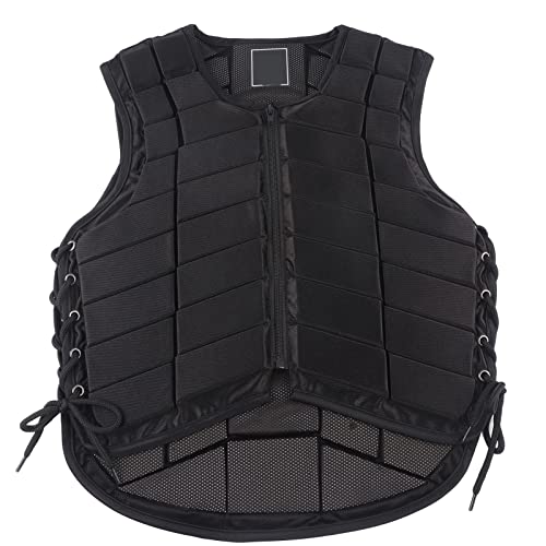 ANKROYU Reiterweste Schutzkörperpanzerung für Erwachsene Schockabsorption des Reitschutzes mit Nylonschaumpolster Ergonomisches Design für Reitsportarten Schwarz (S) von ANKROYU