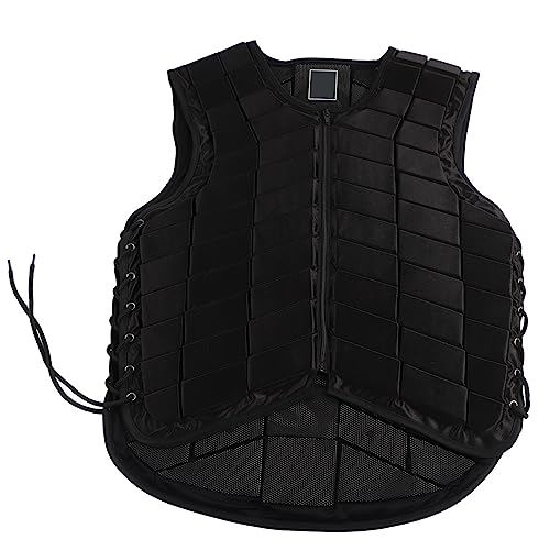 ANKROYU Reiterweste Schutzkörperpanzerung für Erwachsene Schockabsorption des Reitschutzes mit Nylonschaumpolster Ergonomisches Design für Reitsportarten Schwarz (Xl) von ANKROYU