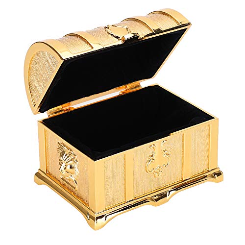 ANKROYU Schmuckschatulle, Gold Vintage Schmuckkästchen mit Innenschicht aus Samt, Europäischer Hofstil Aufbewahrungsbox, Zuhause Dekoration Schmuck Organizer für Schmuck Uhr Armband Ring von ANKROYU