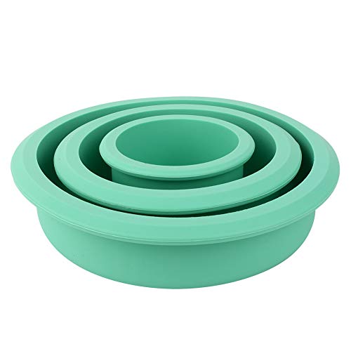 ANKROYU Silikon Backform Set 3 Schicht Kuchenpfanne Pizzahersteller DIY Küchenwerkzeuge für Kuchen Kekse Schokoladenhandwerk Food Green Grüne 20 cm 15 cm 8 cm ANKROYU Silikon Backform Set 3 Schicht Kuchenpfanne Pizzahersteller DIY Küchenwerkzeuge für Kuchen Kekse Schokoladenhandwerk Food Green Grüne 20 cm 15 cm 8 cm von ANKROYU