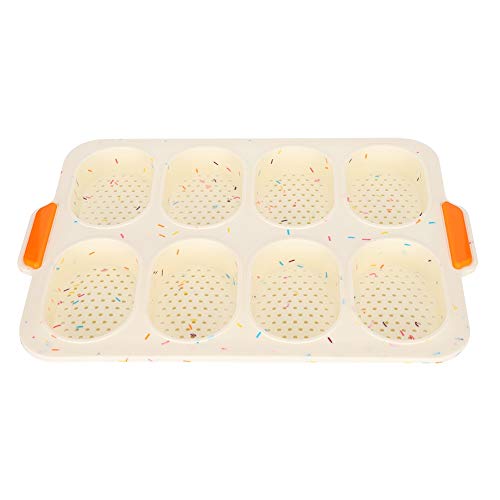 ANKROYU Silikon-Backformen mit 8 Mulden, antihaftbeschichtete Cupcake-Pfanne, wiederverwendbares Kuchen-/Muffinblech für Hobbybäcker, Schwarz, Grün, Mehrfarbig, 23,8 x 34,5 x 2,5 c (Neue Farbpunkte - ANKROYU Silikon-Backformen mit 8 Mulden, antihaftbeschichtete Cupcake-Pfanne, wiederverwendbares Kuchen-/Muffinblech für Hobbybäcker, Schwarz, Grün, Mehrfarbig, 23,8 x 34,5 x 2,5 c (Neue Farbpunkte - von ANKROYU
