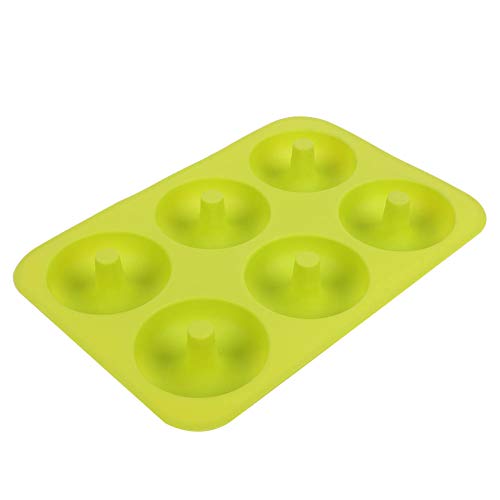 ANKROYU Silikon Donut Form Backpfanne 6 Hohlraum Nicht -Stick Donut Schokoladenkuchenform Mikrowelle Gefrierschrank Safer Ökotönfreundlich BPA für häusliche Backdessert -Mousse -B (Lila) (Rosig) von ANKROYU