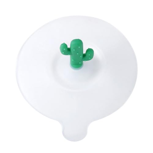 ANKROYU Silikonbecher Deckel Cactus runde niedliche staubfeste Leckage Proof Multifunktional Tasse Abdeckung für Home Office Camping 10 x 11,4 cm 29g (Grasgrün) von ANKROYU