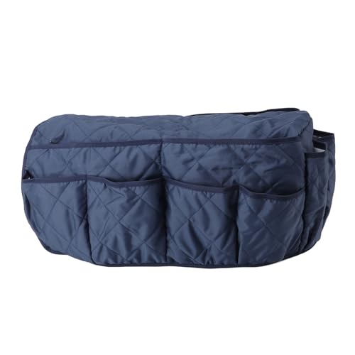 ANKROYU Sofa Armlast Aufbewahrungstasche 14 Taschen Multifunktionaler Organizer für Fernbedienung Telefonbuch Wohnzimmer Polyester Pongee 54cm Hauszubehör (Kaffee) (Marineblau) von ANKROYU