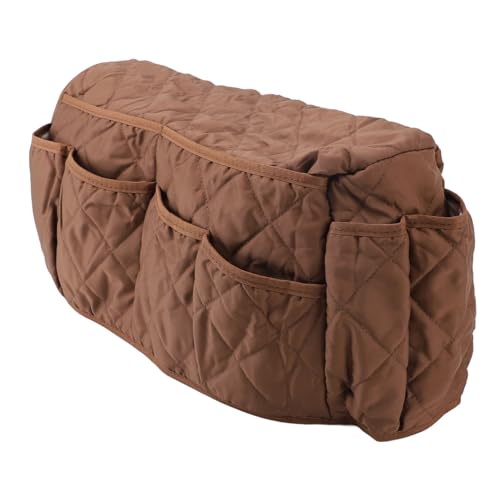 ANKROYU Sofa Armlast Aufbewahrungstasche 14 Taschen Multifunktionaler Organizer für Fernbedienung Telefonbuch Wohnzimmer Polyester Pongee 54cm Hauszubehör (Kaffee) von ANKROYU