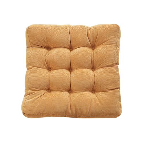 ANKROYU Solides Stuhlpolster aus Cord, quadratisch, Tatami-Bodenmatte, Kissen, Memory-Schaum-Füllung, weich, bequem, langlebig, leicht zu reinigen, für Esszimmerstühle, Küche, Inne (40*40 cm) (45. 45 von ANKROYU