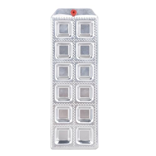 ANKROYU Square Ravioli Maker Multifunktional 12 Löcher Knödel Making -Werkzeug Aluminiumlegierung Pasta Maker Tablett für Küchenkochhaus Restaurants Restaurants von ANKROYU