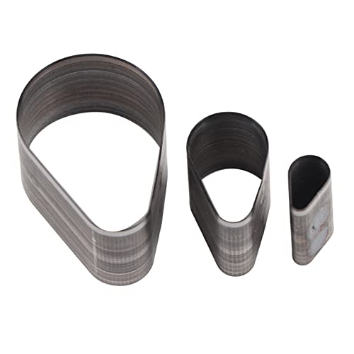 ANKROYU Stanzformen-Set für Lederhandwerk, 3-teilig, DIY-Stanzwerkzeug für Leder, Messerform, Vorlage, hochfestes Eisen, Herz, Fünfeck, Wassertropfenform für die Lederverarbeitung, (Herzförmig) von ANKROYU