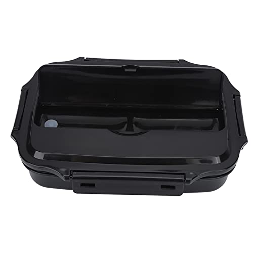 ANKROYU Wärmeisolierende -Lunchbox, 3 Fächer, auslaufsicher, Lunchbox aus Edelstahl 304, für Studenten, Büro, Schule, Kinder und Erwachsene (Schwarz) von ANKROYU