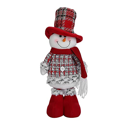 ANKROYU Weihnachten Schneemanpuppe Retractable Telescopic Holiday Toy Home Decor für Kinder Familienfestige Party -Dekoration Flanell Material 12cm Höhe (Schneemann) von ANKROYU