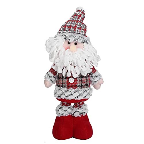 ANKROYU Weihnachten Schneemanpuppe Retractable Telescopic Holiday Toy Home Decor für Kinder Familienfestige Party -Dekoration Flanell Material 12cm Höhe (Weihnachtsmann) von ANKROYU