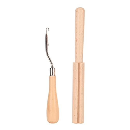 ANKROYU gebogener Knüpfhaken aus Holz, gebogener Knüpfhaken aus Holz, Knüpfwerkzeug mit Fadenschneider, Häkelnadel-Setzwerkzeug, Knüpfwerkzeug zum Basteln ANKROYU gebogener Knüpfhaken aus Holz, gebogener Knüpfhaken aus Holz, Knüpfwerkzeug mit Fadenschneider, Häkelnadel-Setzwerkzeug, Knüpfwerkzeug zum Basteln von ANKROYU