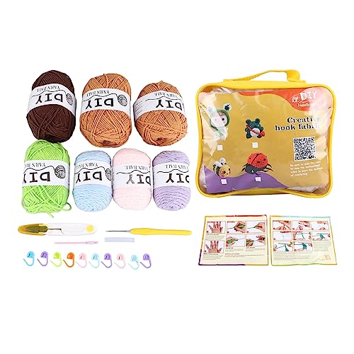 Anfänger Crochet Kit 4PCS Sukkulenten Innovative DIY Handgefertigte Häkelstarter -Kit für Erwachsene Teenager Anfänger mit Wollhakenschere Kleber Nadel Aufbewahrung von ANKROYU