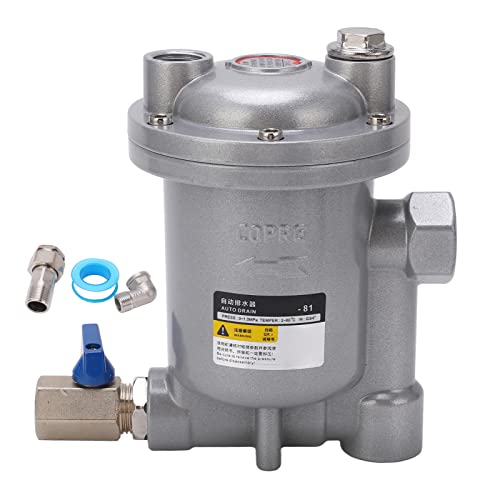 Automatisches Abflussventil Hochdruck schwimmendem Design Anti -Clogging Edelstahl -Schwimmerkugel für Luftkompressor Tank Wasserabfluss Aluminiumlegierung Häuser Haltbar (ADTV-81 G3/4 ") von ANKROYU
