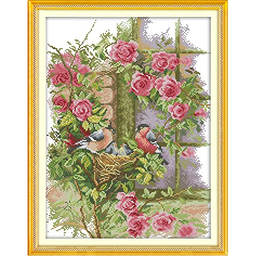 DIY Handgefertigte Nadel gezählt Cross Stitch Set Stickst Stickkit 14ct Birds Familienmuster Kreuzstich 37 x 47 cm Home Dekoration DIY Handgefertigte Nadel gezählt Cross Stitch Set Stickst Stickkit 14ct Birds Familienmuster Kreuzstich 37 x 47 cm Home Dekoration von ANKROYU