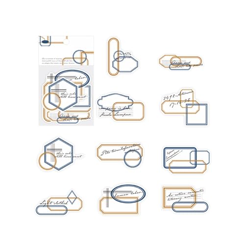 Dialogfeld Thema Aufkleber Border Collage Aufkleber Einzigartige Speicherlappendaugende DIY -Etiketten für Tagebuchplaner Scrapbook Album Notebook 30pcs Papier (Blau und grün) von ANKROYU