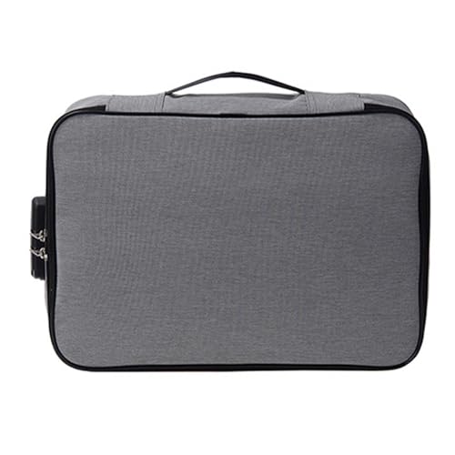 Dokumente Aufbewahrungstaschen Organizer Kartenhalter Hülle große Kapazität Multifunktionales ID -Karten -Brieftasche mit Schloss für die Reisebüroschule Kationische Stoff 300 g von ANKROYU