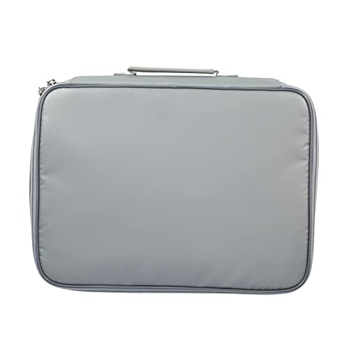 Feuerfeste wasserdichte Dokumentbeutel großer Größen tragbarer Multi -Layer -Datei Organizer mit Schloss für Home Travel Office Silikonharz beschichtete Glasfaser 37x26x10 cm (Silber) von ANKROYU