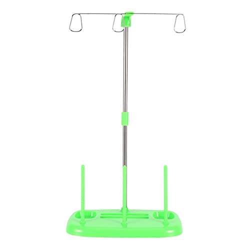 Garnrollenständer, Garnhalter, Nähmaschinenzubehör, große Kapazität, 15 Spulen, reibungslose Fadenzufuhr, langlebiges PE-Material, leichtes, stabiles Design, organisierte (Grün) von ANKROYU