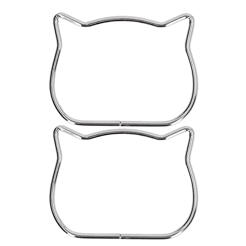 Geldbeutelgriff niedliche exquisite Katzenohren DIY Handtasche Geldbörse Hardware -Zubehör (Silber) von ANKROYU