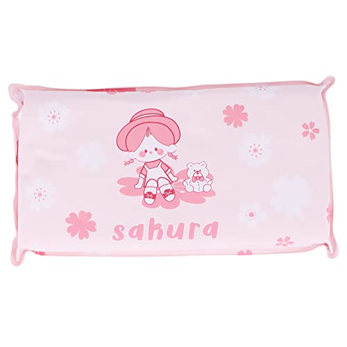 Kühlkissen Eiskristallkühlkissen falten Temperaturreduzierende Kissen für Erwachsene Kinder Büro Nickerchen Reise PVC -Material 17.5 x 32 x 4 cm 1379g (8753 Little Girl Foundation) von ANKROYU