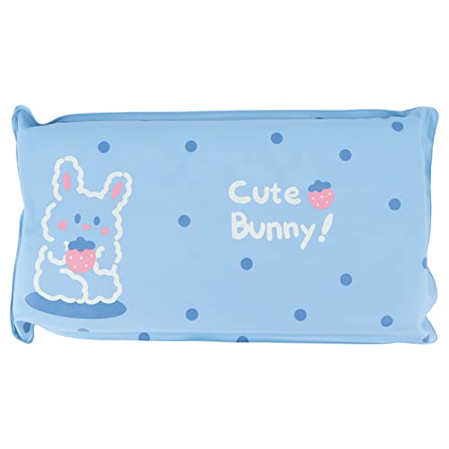 Kühlkissen Eiskristallkühlkissen falten Temperaturreduzierende Kissen für Erwachsene Kinder Büro Nickerchen Reise PVC -Material 17.5 x 32 x 4 cm 1379g (8770 Blue Bottom Rabbit) von ANKROYU