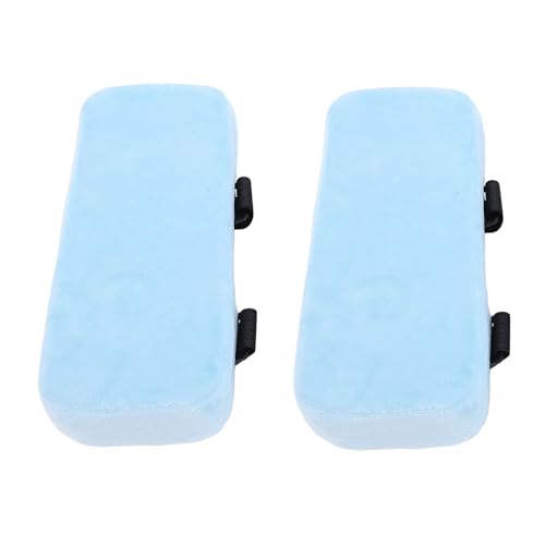 Memory Foam Office Stuhl Armlehnen Pads Ergonomische bequeme Gaming -Stuhl -Stuhl -Armruhe für Ellbogen Unterarme Druck Relief Weiche Fleece Stoff 25x10x5cm 2 Teile (Blau) von ANKROYU