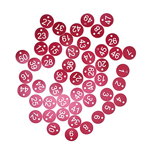 Nummeriertes Etikett Tag Langlebiger helles rundes Abs Material Viehzucht Tierhaltung Farm Management 50pcs 3,6 cm 1,4in (1-50) von ANKROYU