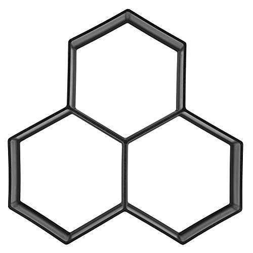 Pflastern Pflasterbetonschimmel Sprungbraune Schimmelpilze Garten Rasenweg Pfad Gehen Geometrisches Muster Haltbar wiederverwendbares Kunststoffmaterial Schwarz Größe 36x3x4cm von ANKROYU
