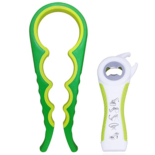 Premium -Flaschenöffner Eröffnung Jar Opener Set Ergonomisch nicht Slip Grip Multi -Funktion Küchengeräte für Home Bar Restaurant Spülmaschine Safe 2 Pack von ANKROYU