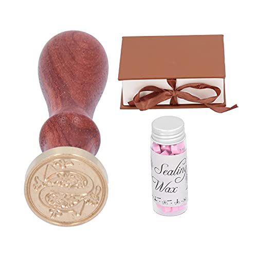 Premium Wachs Seal Stamp Kit Kupferholzgriff mit 60 Versiegelungswachsperlen für Einladungshülle e, die 190 g Retro -Style -Dekoration erstellen Premium Wachs Seal Stamp Kit Kupferholzgriff mit 60 Versiegelungswachsperlen für Einladungshülle e, die 190 g Retro -Style -Dekoration erstellen von ANKROYU