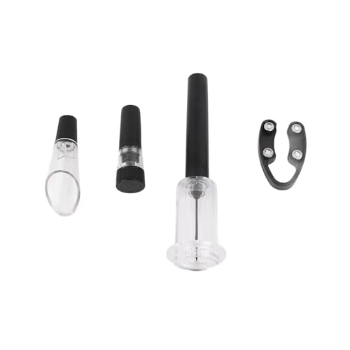 Premium Wine Flaschenöffner Set mit Korkenzieher -Entfernerfolienschneider und Vakuumstopper für Weinliebhaber 4PCS Leichtes und schnurloses Design von ANKROYU